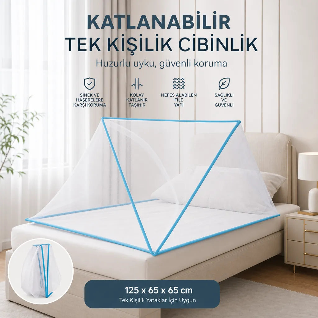 TemizUyku™ Katlanabilir Sinek Cibinliği